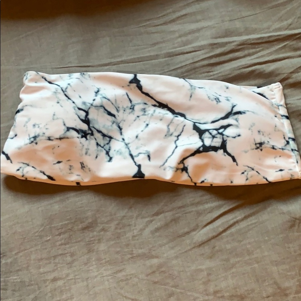 Marble bikini top